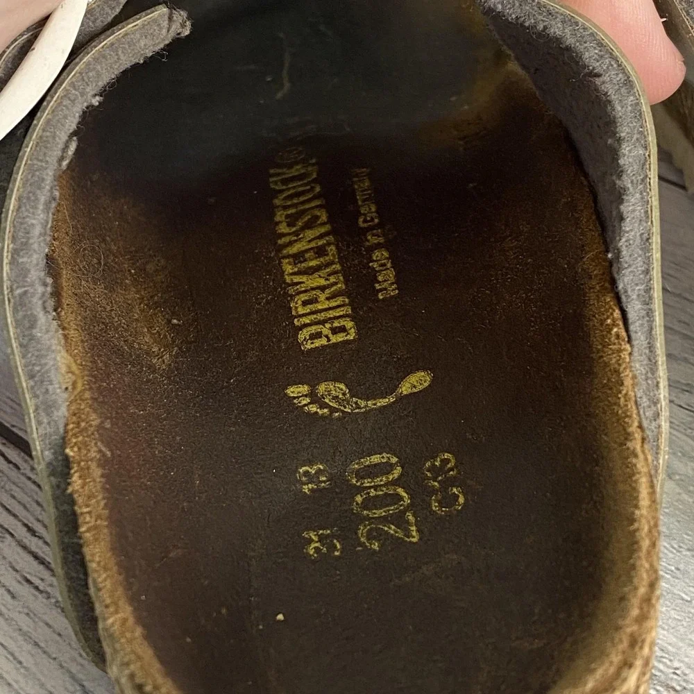Birkenstock Sandals Girls 13 Silver Gizeh Glitter Thong Flip Flop Buckle Strappy